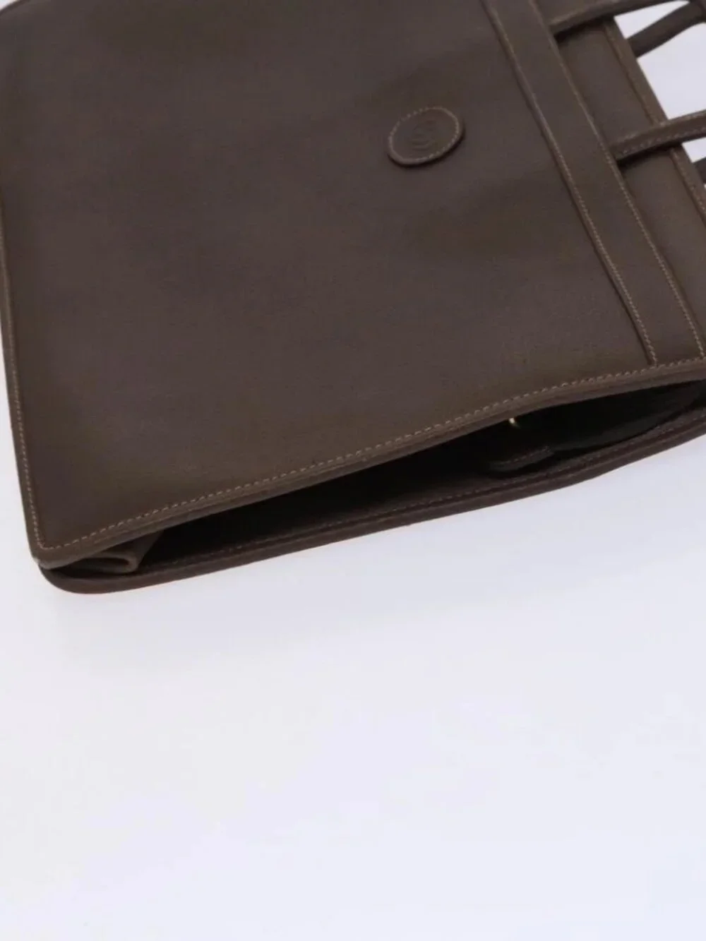 GUCCI Business Bag Leather 2way Brown Auth ep8518
